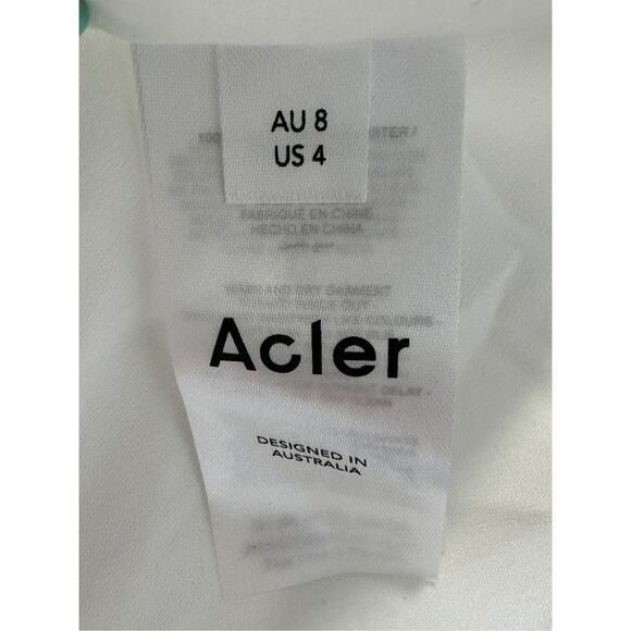 ACLER Cresta Satin Wrap Midi Dress Size 4 $520 - Picture 11 of 11